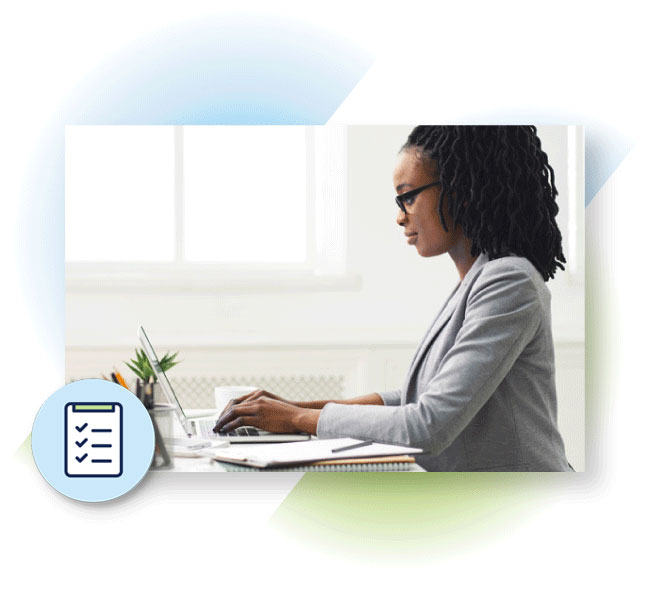 LAYERED black woman desk laptop shutterstock 1496030411 650X596 checklist